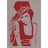 ART Sjabloon voor schilderen en tekenen A4, 21 x 29 cm, stencil, herbruikbaar, motief Amy Winehouse, Sangerin, Soul, Jazz, Londen, Grammy Award