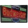 Mehr Relief-Schilder hier... Budweiser Retro bierbord Vintagereclame metalen bord, hoogwaardig reliëf reclamebord, 30 x 20 cm