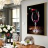 dsdsgog Rode Wijn en Fles Keuken Moderne Muur Art Poster Print Canvas Schilderij Muur Kunst Foto Voor Woonkamer Restaurant Decor 60x80cm Frameless