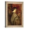 kunst für alle Ingelijste foto van Anselm Feuerbach "Self Portrait, c.1860", kunstdruk in hoogwaardige handgemaakte fotolijst, 30x40 cm, zilver raya