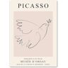 Rikin Liuff Abstracte Picasso Peace Dove Posters Picasso roze Canvas Wall Art Picasso Prints Picasso schilderij Picasso foto voor Home Decor 30x40cm geen frame