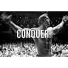 Stukk Arnold Schwarzenegger Conquer Poster Print A2 (420 x 594mm), wit