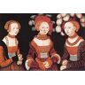 PSVDCTOO Famous Art Pictures Picture Wall Art Saksische prinsessen Sibylla Emilia en Sidonia door Lucas Cranach de Oudere voor Kamer Decor60x90cm