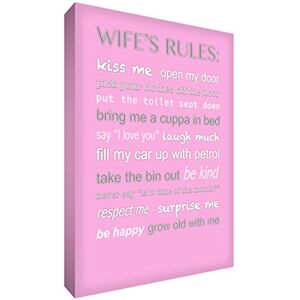 ART 16 x 12 inch moderne typografische vrouw 's Rules medium A3 canvas ART 16 x 12 inch moderne typografische vrouw 's Rules medium A3 canvas