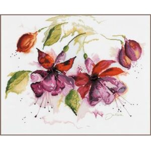 Lanarte Fuchsia Kruissteek Borduursjabloon - Borduursjabloon Lanarte Fuchsia Kruissteek Borduursjabloon - Borduursjabloon