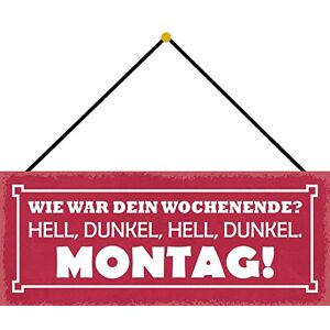 Schatzmix Spreuk "wie war Dein Weekend" metalen bord Wanddecoratie 27x10 m. Koord blikken bord, blik, meerkleurig, 27x10 cm Schatzmix Spreuk "wie war Dein Weekend" metalen bord Wanddecoratie 27x10 m. Koord blikken bord, blik, meerkleurig, 27x10 cm