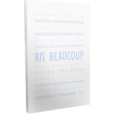 ART canvas op frame, modern en typografisch 20 x 30 cm Bleu doux sur le blanc ART canvas op frame, modern en typografisch 20 x 30 cm Bleu doux sur le blanc