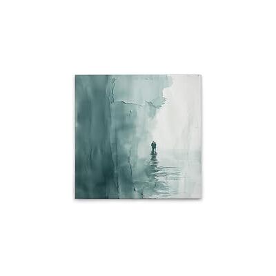 A.S. Création Canvasdoek strandmotief abstract wandafbeelding in blauw, grijs 40 x 40 cm DD132966 A.S. Création Canvasdoek strandmotief abstract wandafbeelding in blauw, grijs 40 x 40 cm DD132966