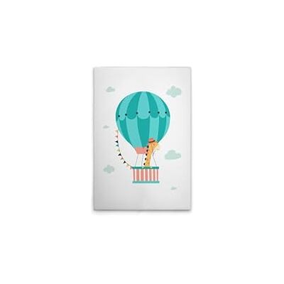 A.S. Création Canvas foto heteluchtballon kinderkamer giraffe muurschildering in wit, groen 40 x 60 cm DD132531 A.S. Création Canvas foto heteluchtballon kinderkamer giraffe muurschildering in wit, groen 40 x 60 cm DD132531