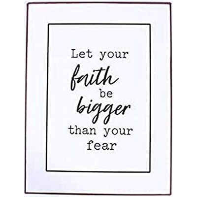 La Finesse Decoratieve Hangende Beschilderde Metalen Muur Plaque/Teken, Let Your Faith Be Bigger… La Finesse Decoratieve Hangende Beschilderde Metalen Muur Plaque/Teken, Let Your Faith Be Bigger…