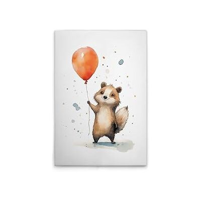 A.S. Création "Cute Raccoon Orange" Wanddecor - Canvas 2024 Collectie A.S. Création "Cute Raccoon Orange" Wanddecor - Canvas 2024 Collectie