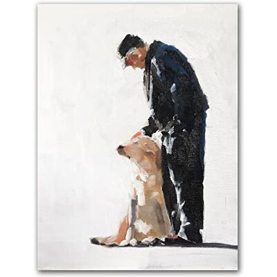 James Coates Man en hond Art Print Poster Wall Art 16 x 12 inch (A3) James Coates Man en hond Art Print Poster Wall Art 16 x 12 inch (A3)