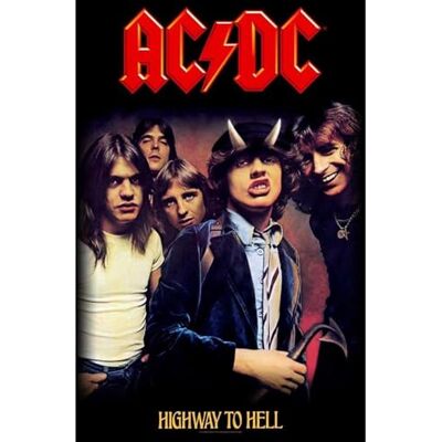 AC/DC Poster Highway To Hell nieuw Officieel Textile flag 70cm x 106cm One Size AC/DC Poster Highway To Hell nieuw Officieel Textile flag 70cm x 106cm One Size
