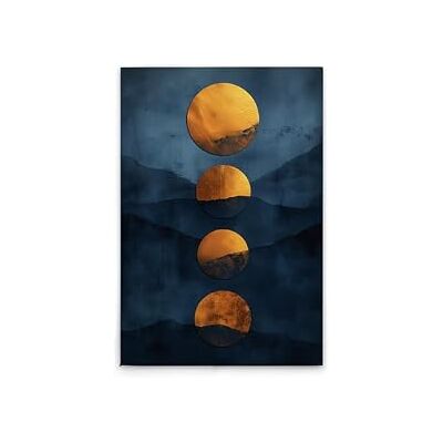 A.S. Création Canvasfoto Zonnelandschap Wandafbeelding in blauw, goud 50 x 75 cm DD133258 A.S. Création Canvasfoto Zonnelandschap Wandafbeelding in blauw, goud 50 x 75 cm DD133258