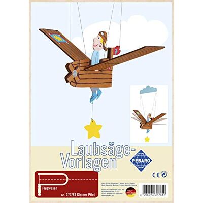 Pebaro Bladerzaagsjabloon van multiplex motief kleine piloot, hout, DIN A4 Pebaro Bladerzaagsjabloon van multiplex motief kleine piloot, hout, DIN A4