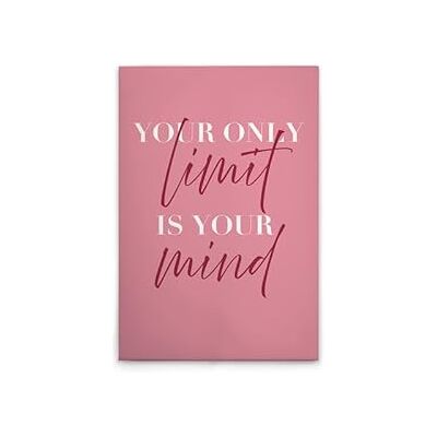 A.S. Création Canvas foto Your Only Limit is Your Mind muurschildering in roze, rood 50 x 75 cm DD133078 A.S. Création Canvas foto Your Only Limit is Your Mind muurschildering in roze, rood 50 x 75 cm DD133078