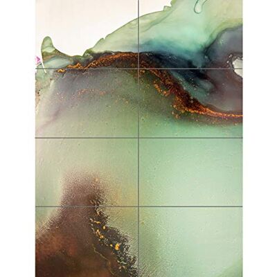 Artery8 Abstracte verf met groen goud XL Giant Panel Poster (8 Secties) Artery8 Abstracte verf met groen goud XL Giant Panel Poster (8 Secties)