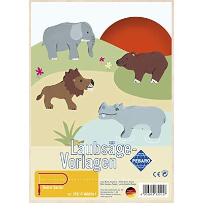 Pebaro 350/1S bladzaagsjabloon van multiplex; motief Wildlife I, DIN A4 Pebaro 350/1S bladzaagsjabloon van multiplex; motief Wildlife I, DIN A4