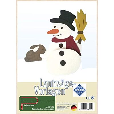 Pebaro 334/1S figuurzaagsjabloon van multiplex motief randkruk sneeuwpop, hout, DIN A4 Pebaro 334/1S figuurzaagsjabloon van multiplex motief randkruk sneeuwpop, hout, DIN A4