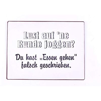 La Finesse Decoratieve Hangende Beschilderde Metalen Muur Plaque/Teken, Lust Auf 'Ne Runde Joggen? La Finesse Decoratieve Hangende Beschilderde Metalen Muur Plaque/Teken, Lust Auf 'Ne Runde Joggen?
