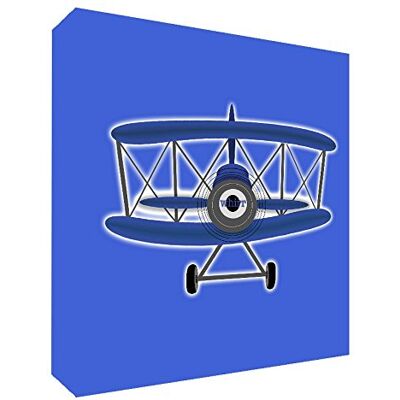 ART canvas op frame met front solide in stijl D illustratie moderne vliegtuigsport tijd blauw 10,5 x 14,8 x 2 cm klein ART canvas op frame met front solide in stijl D illustratie moderne vliegtuigsport tijd blauw 10,5 x 14,8 x 2 cm klein