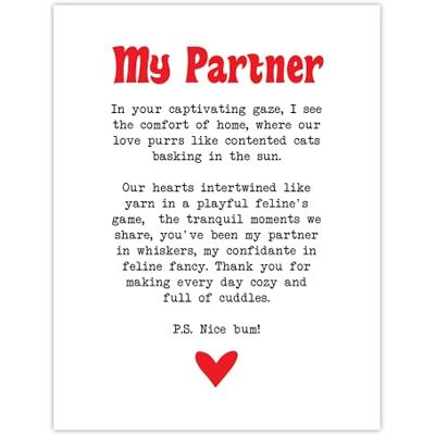 Artery8 Liefdesgedicht kattenliefhebber partner romantische poëzie plezier slaapkamer grote muurkunst poster afdruk dik papier 45 x 60 cm Artery8 Liefdesgedicht kattenliefhebber partner romantische poëzie plezier slaapkamer grote muurkunst poster afdruk dik papier 45 x 60 cm