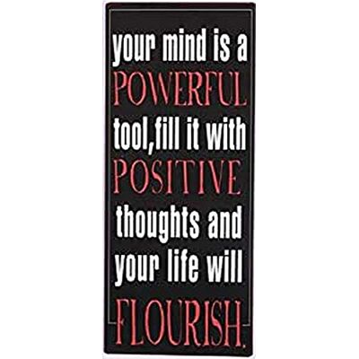 La Finesse Decoratieve Hangende Beschilderde Metalen Muur Plaque/Teken, Your Mind Is A Powerful Tool… La Finesse Decoratieve Hangende Beschilderde Metalen Muur Plaque/Teken, Your Mind Is A Powerful Tool…