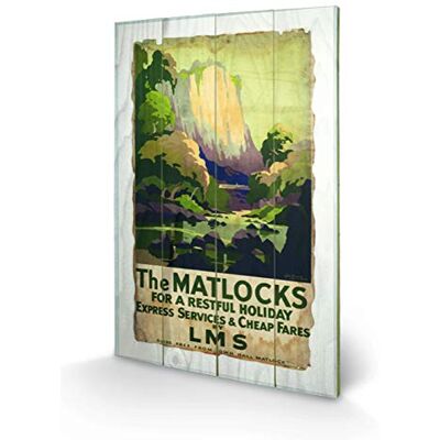 Matlock afdruk op hout - 59x40 cm Matlock afdruk op hout - 59x40 cm