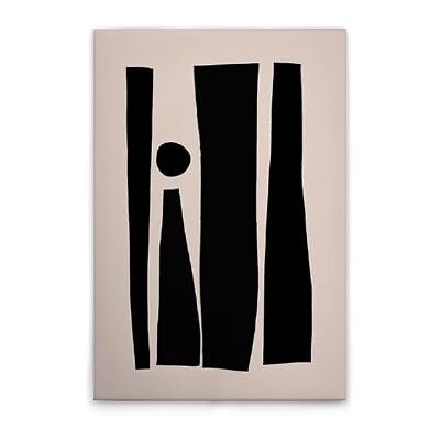 A.S. Création Canvas Canvas Minimalistisch Zwart Beige Muurschildering in Crème, Zwart 60 x 90 cm DD132618 A.S. Création Canvas Canvas Minimalistisch Zwart Beige Muurschildering in Crème, Zwart 60 x 90 cm DD132618