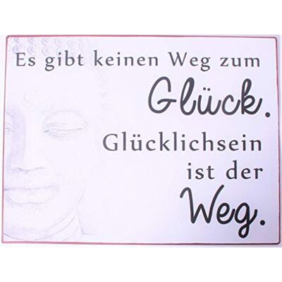La Finesse Decoratieve Hangende Beschilderde Metalen Muur Plaque/Teken, Es Gibt Keinen Weg Zum Glück… La Finesse Decoratieve Hangende Beschilderde Metalen Muur Plaque/Teken, Es Gibt Keinen Weg Zum Glück…