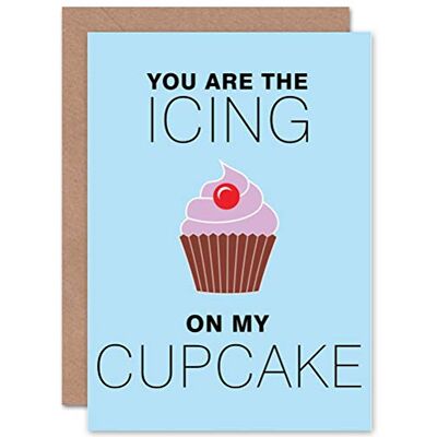 Wee Blue Coo KAART VALENTIJN ROMANCE CAKE ICING CUPCAKE LOVE GIFT Wee Blue Coo KAART VALENTIJN ROMANCE CAKE ICING CUPCAKE LOVE GIFT