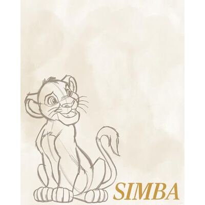 Komar Muurschildering- Disney The Lion King Simba Sketch Grootte 40 x 50 cm Kinderkamer, Wanddecoratie Komar Muurschildering- Disney The Lion King Simba Sketch Grootte 40 x 50 cm Kinderkamer, Wanddecoratie