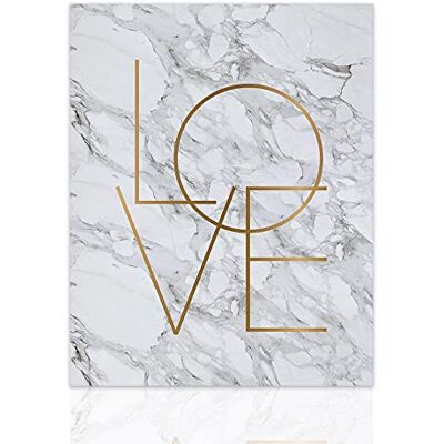 Declea Afbeelding met marmer-effect, Love Amore, klaar om op te hangen, moderne afbeeldingen, interieurdecoratie, canvas, kunst, Home Decor Declea Afbeelding met marmer-effect, Love Amore, klaar om op te hangen, moderne afbeeldingen, interieurdecoratie, canvas, kunst, Home Decor