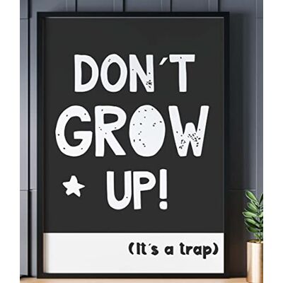 Handmade By Stukk Niet groeien Grappige Kwekerij Slaapkamer Jongens Meisjes Wall Decor Art Poster Print (A0 (841 x 1189mm)) Handmade By Stukk Niet groeien Grappige Kwekerij Slaapkamer Jongens Meisjes Wall Decor Art Poster Print (A0 (841 x 1189mm))