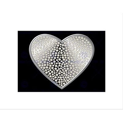 Wee Blue Coo Diamond Heart Silver Bling Art Wall Art Print Wee Blue Coo Diamond Heart Silver Bling Art Wall Art Print