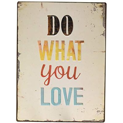 La Finesse Decoratieve Hangende Beschilderde Metalen Muur Plaque/Teken, Do What You Love La Finesse Decoratieve Hangende Beschilderde Metalen Muur Plaque/Teken, Do What You Love