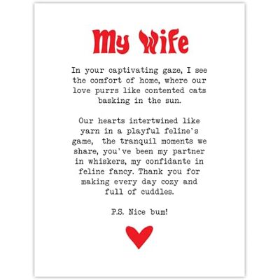 Artery8 Liefdesgedicht kattenliefhebber vrouw romantische poëzie plezier slaapkamer grote muurkunst poster afdruk dik papier 45 x 61 cm Artery8 Liefdesgedicht kattenliefhebber vrouw romantische poëzie plezier slaapkamer grote muurkunst poster afdruk dik papier 45 x 61 cm
