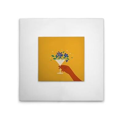 A.S. Création Canvasdoek Bloemenglazen WG Keuken Muurschildering in geel, Wit 60 x 60 cm DD132682 A.S. Création Canvasdoek Bloemenglazen WG Keuken Muurschildering in geel, Wit 60 x 60 cm DD132682