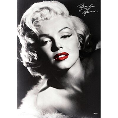 MIGHTYPRINT Marilyn Monroe Red Lips Duurzame muurkunst van 43 x 60 cm NIET van papier gemaakt officieel gelicenseerd verzamelobject MIGHTYPRINT Marilyn Monroe Red Lips Duurzame muurkunst van 43 x 60 cm NIET van papier gemaakt officieel gelicenseerd verzamelobject