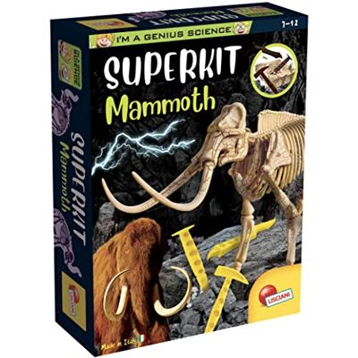 Lisciani I'm a Genius Superkit Mammoet om op te Graven Vanaf 7 Jaar Archeologisch Wetenschapsspel Blok, Veilig Graafgereedschap, Poster en Handleiding Skelet Blootleggen en in Elkaar Zetten Lisciani I'm a Genius Superkit Mammoet om op te Graven Vanaf 7 Jaar Archeologisch Wetenschapsspel Blok, Veilig Graafgereedschap, Poster en Handleiding Skelet Blootleggen en in Elkaar Zetten