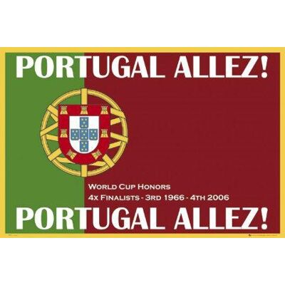 1art1 40631 voetbal Portugal Allez! Poster 91 x 61 cm 1art1 40631 voetbal Portugal Allez! Poster 91 x 61 cm