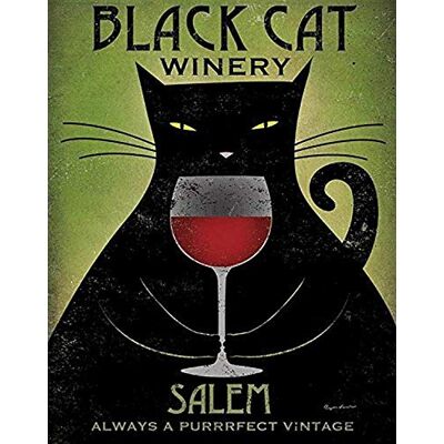 Buyartforless Black Cat Winery Salem door Ryan Fowler 14 x 11 kunstafdruk poster Always The Purrrfect Vintage Buyartforless Black Cat Winery Salem door Ryan Fowler 14 x 11 kunstafdruk poster Always The Purrrfect Vintage