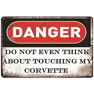 CWEIDP Corvette Signs Garage Metalen Bord Garage Borden Voor Mannen Vintage Muur Decor Perfecte Geschenken Do Not Touch My Corvette 20x30 cm CWEIDP Corvette Signs Garage Metalen Bord Garage Borden Voor Mannen Vintage Muur Decor Perfecte Geschenken Do Not Touch My Corvette 20x30 cm