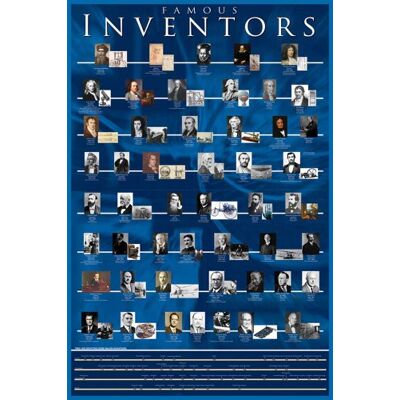 empireposter Educational Onderwijs uitvinder Famous Inventors educatief poster afdrukken Maxiposter versie in het Engels Grootte 61x91,5 cm empireposter Educational Onderwijs uitvinder Famous Inventors educatief poster afdrukken Maxiposter versie in het Engels Grootte 61x91,5 cm