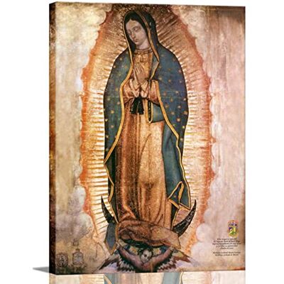 AKOTAC Mexico Onze Lieve Vrouw van Guadalupe Portret Canvas Wall Art Decor Religieuze Katholieke Poster Prints Foto voor Altaar Woonkamer Slaapkamer Decoratie, Lamina enmarcada de Nuestra Señora de AKOTAC Mexico Onze Lieve Vrouw van Guadalupe Portret Canvas Wall Art Decor Religieuze Katholieke Poster Prints Foto voor Altaar Woonkamer Slaapkamer Decoratie, Lamina enmarcada de Nuestra Señora de
