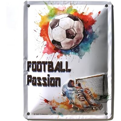 I&S / Les collections rétro I&S/Les collections rétro Metalen bord met reliëf, 20 x 15 cm, Foot Passion desing I&S I&S / Les collections rétro I&S/Les collections rétro Metalen bord met reliëf, 20 x 15 cm, Foot Passion desing I&S