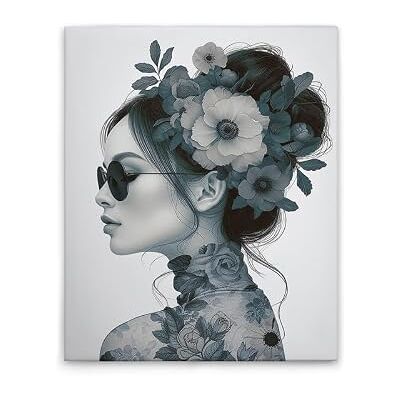 A.S. Création Canvasfoto Flowergirl blauw wandafbeelding in blauw, grijs 40 x 50 cm DD132894 A.S. Création Canvasfoto Flowergirl blauw wandafbeelding in blauw, grijs 40 x 50 cm DD132894