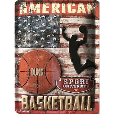 I&S / Les collections rétro I&S/Les collections rétro Metalen bord reliëf 40x30 cm Sport University Us Basket Officieel gelicentieerd product en/of exclusief design I&S / Les collections rétro I&S/Les collections rétro Metalen bord reliëf 40x30 cm Sport University Us Basket Officieel gelicentieerd product en/of exclusief design