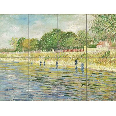 Artery8 Vincent Van Gogh Bank van de Seine XL Giant Paneel Poster (8 Secties) Artery8 Vincent Van Gogh Bank van de Seine XL Giant Paneel Poster (8 Secties)