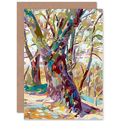 Wee Blue Coo ABSTRACT TREE FOREST IMPRESSIONIST BLANK GREETINGS BIRTHDAY CARD ART Wee Blue Coo ABSTRACT TREE FOREST IMPRESSIONIST BLANK GREETINGS BIRTHDAY CARD ART